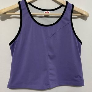 Avia Extra Large Longline Sports Bra Crop Top Running Shelf Bra Purple Black